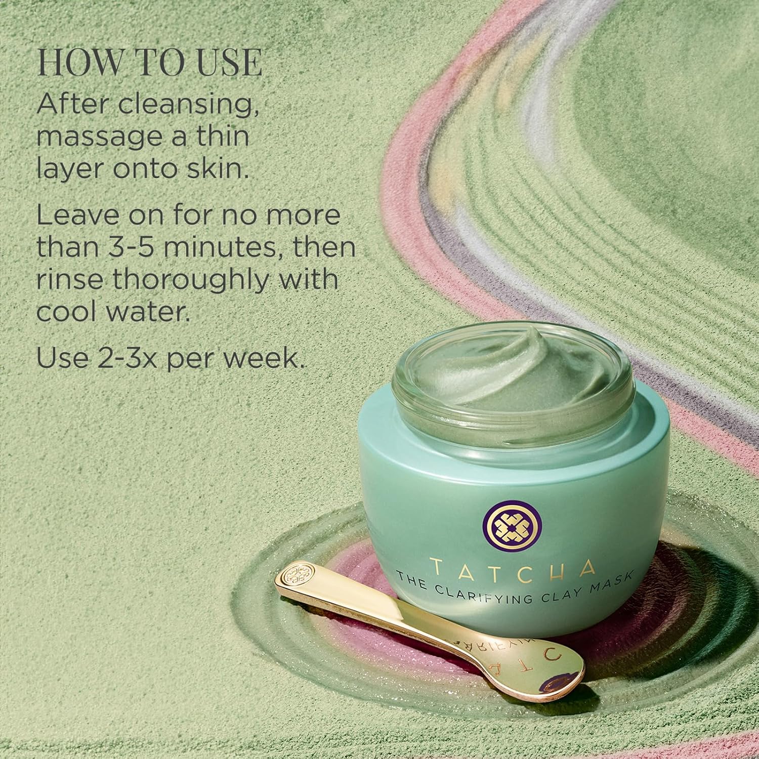 Tatcha The Clarifying Clay Mask | Exfoliating Pore Treatment Creates A Warming Sensation To Open & Purify Pores, 50 Ml | 1.7 Oz : Beauty & Personal Care