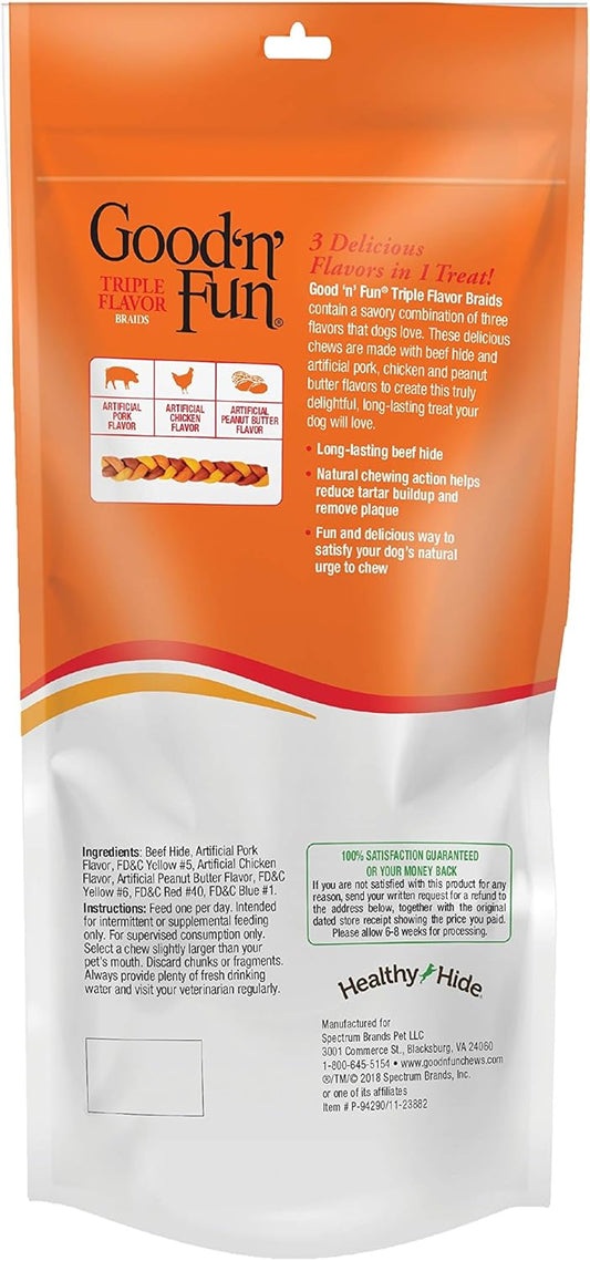 Good'N'Fun Good ‘N’ Fun Triple Flavor Braids, 9.4 Ounce (Pack Of 1)