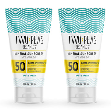 All Natural Organic Spf 50 Sunscreen Lotion - Coral Reef Safe - Baby, Kid & Family Friendly - Chemical Free Mineral Based Formula - Waterproof & Unscented (2)