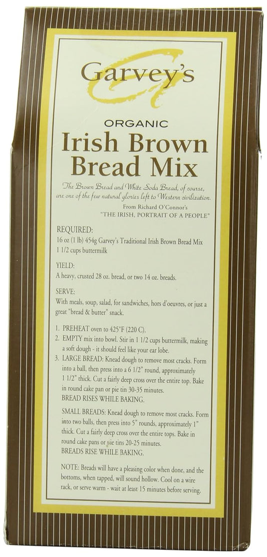 Garvey's Traditional Organic Irish Brown Bread Mix, 16 Ounce (Pack of 5)