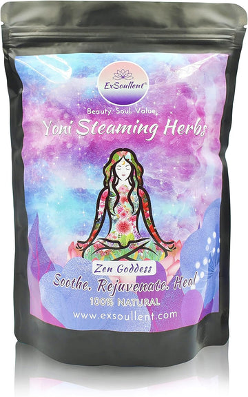 V Steam Herbs - 100% Natural Vaginal Steam, 10 Yoni Herbs Zen Goddess Blend with Filter Bags | Soothe. Rejuvenate. Heal (4-8 Steams)