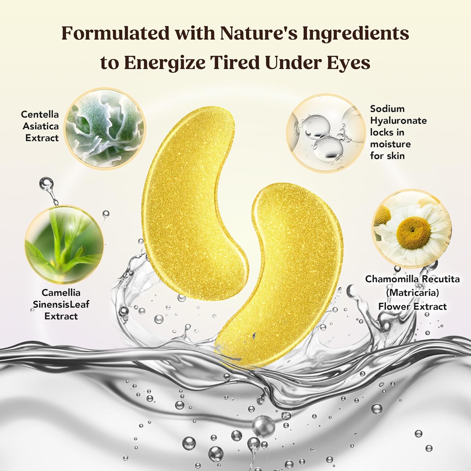 Dermora Wedding-Themed Eye Mask (20 Pairs), Golden Under Eye Patches - Rejuvenating Treatment For Dark Circles, Puffy Eyes, Refreshing, Revitalizing, Travel, Wrinkles : Beauty & Personal Care