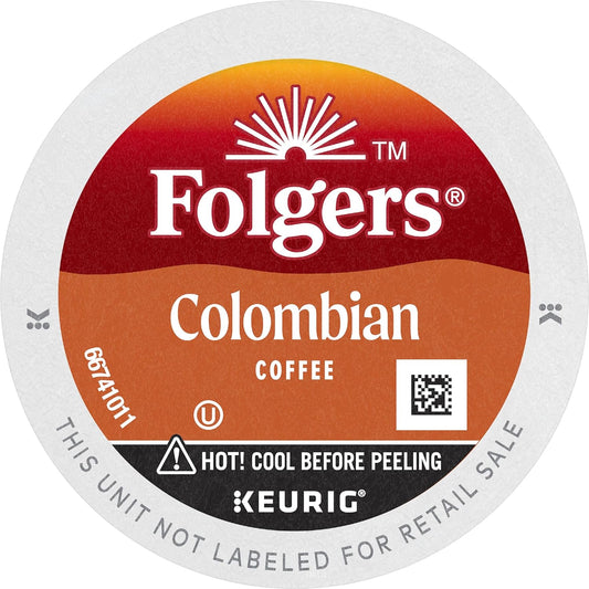 Folgers Colombian Medium Roast Coffee, 128 Keurig K-Cup Pods