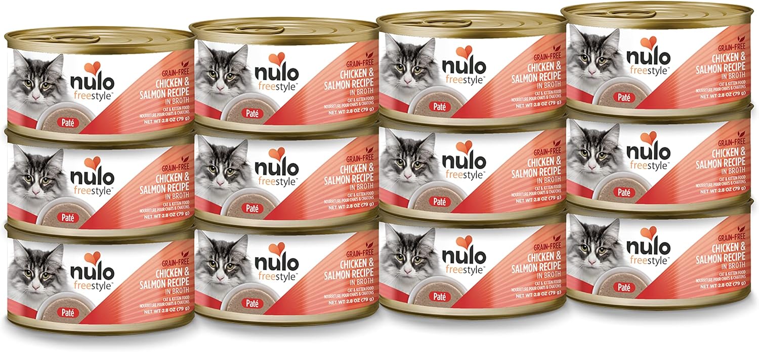 Nulo Freestyle Cat & Kitten Wet Pate Canned Cat Food, Premium All Natural Grain-Free, With 5 High Animal-Based Proteins And Vitamins To Support A Healthy Immune System And Lifestyle