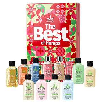 Hempz Best Of Hempz Advent Calendar, 12 Piece Gift Pack, Mini Body Lotion, Mini Body Wash And Lip Balm