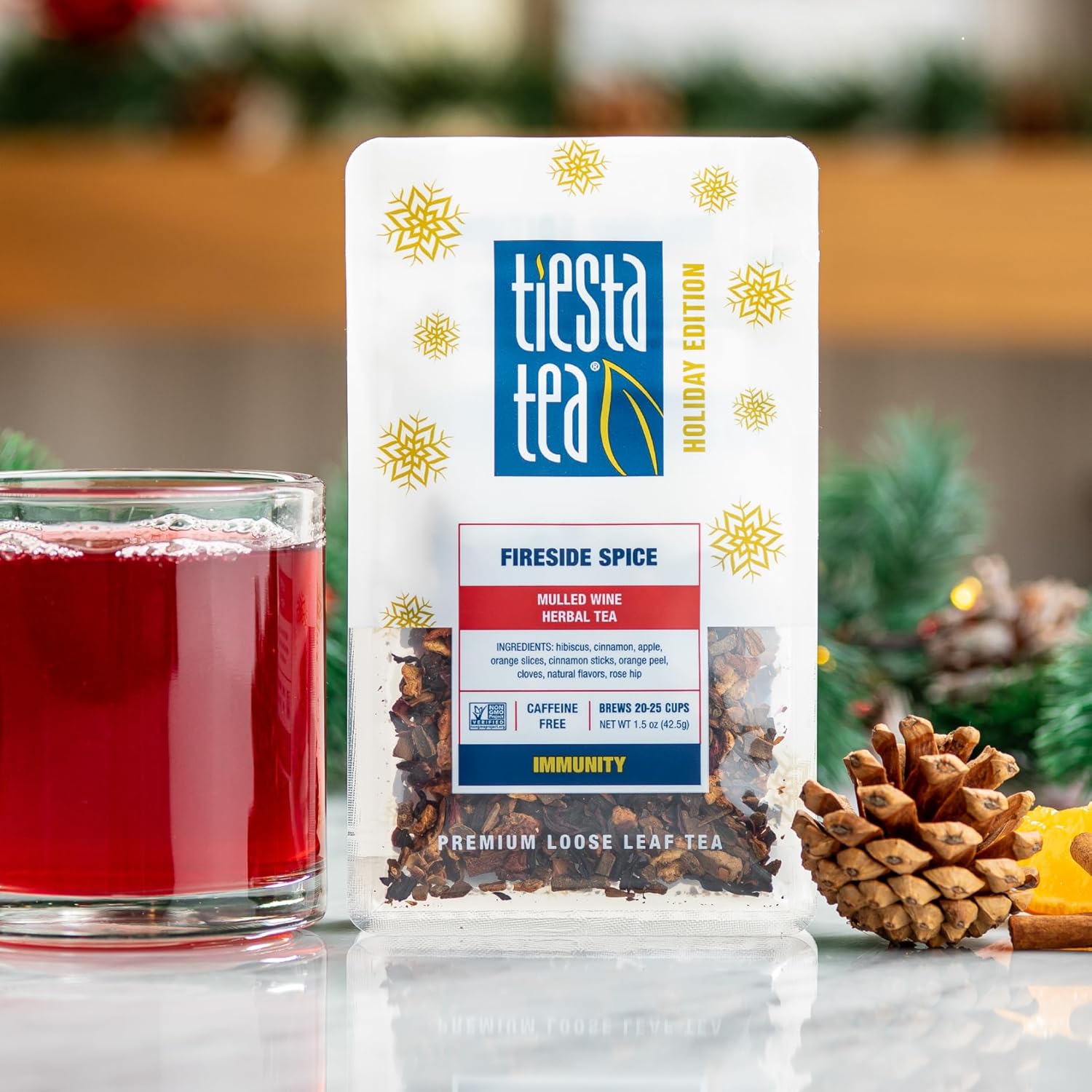 Tiesta Tea - Santa'S Bag Tea Gift Set | High To Non Caffeinated Tea Variety Pack | Make Hot & Iced Tea | Assorted Tea Blends With Black Tea, Rooibos Tea And Herbal Tea - 5 Indivual Resealable Pouches