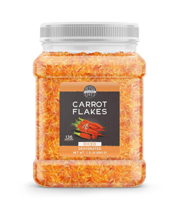 Birch & Meadow 1.5 Lb Carrot Flakes, Dehydrated & Diced