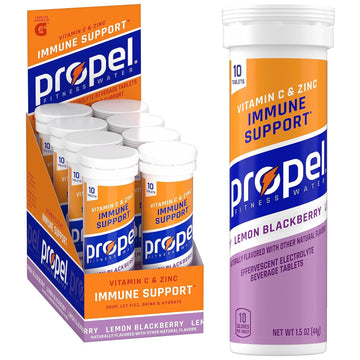 Propel Immune Support Tablets, Lemon Blackberry, Makes 16.9Oz Fl Oz (Pack Of 8)