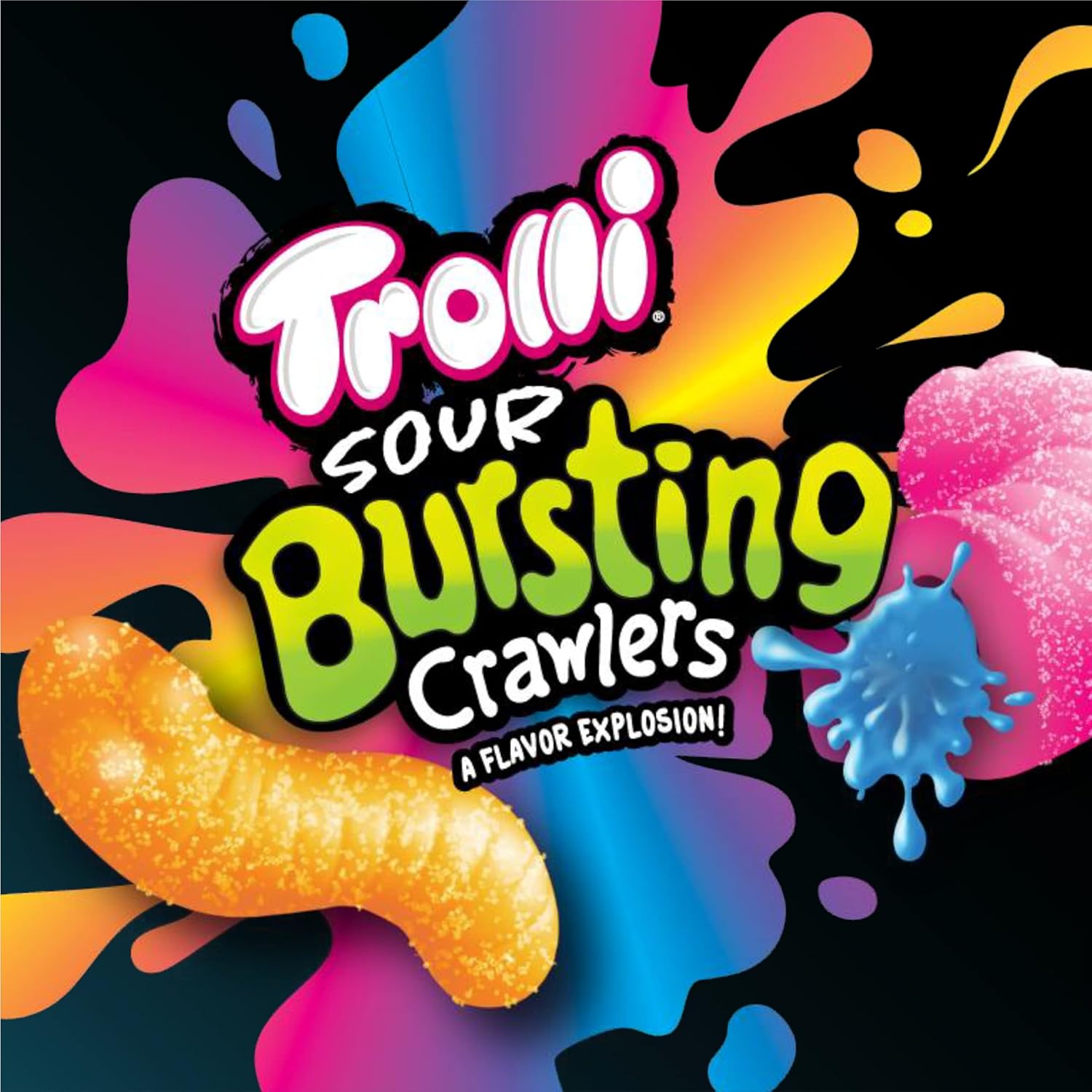 Trolli Sour Bursting Crawlers, Sour Gummy Candy, 4.25 Ounce (Pack Of 12)