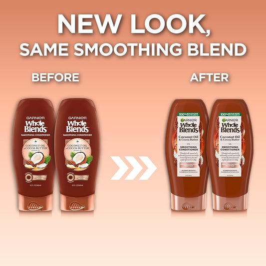 Garnier, Whole Blends Conditioner With Extracts Count, Coconut Oil & Cocoa Butter, Coconut Oil/Cocoa Butter, 12.5 Fl Oz