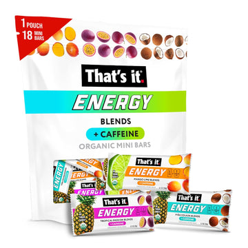 That'S It. Fruit Blends Energy Bar - 18 Count Variety Pack (6 Each Of Tropical Passion, Mango Lime, Pina Colada)