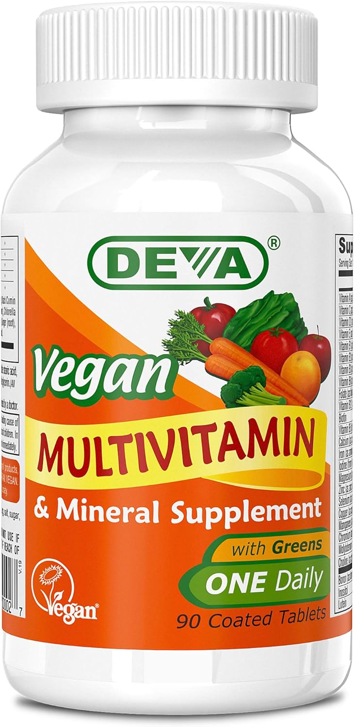 Deva Vegan Vitamins Daily Multivitamin & Mineral Supplement 90 Tablets (Pack Of 3)