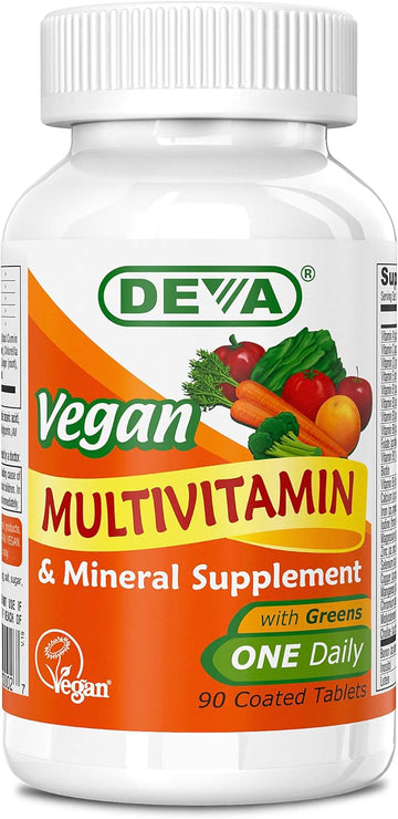 Deva Vegan Vitamins Daily Multivitamin & Mineral Supplement 90 Tablets (Pack Of 3)