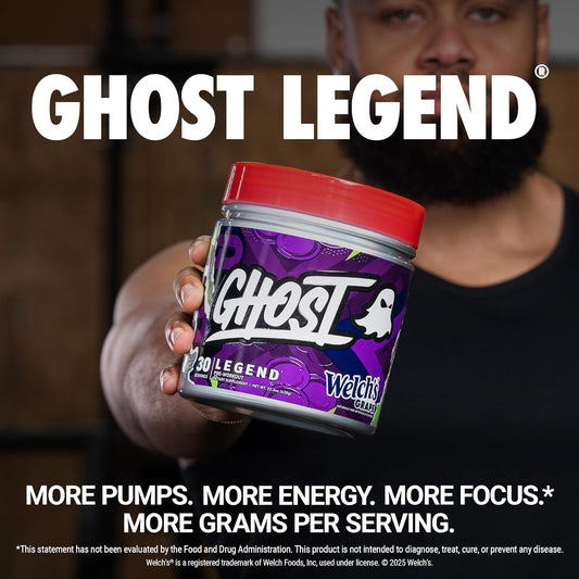 Ghost Legend Pre-Workout Powder, Warheads Sour Watermelon - 30 Servings – Pre-Workout For Men & Women With Choline, L-Citrulline, & Beta Alanine For Energy & Focus