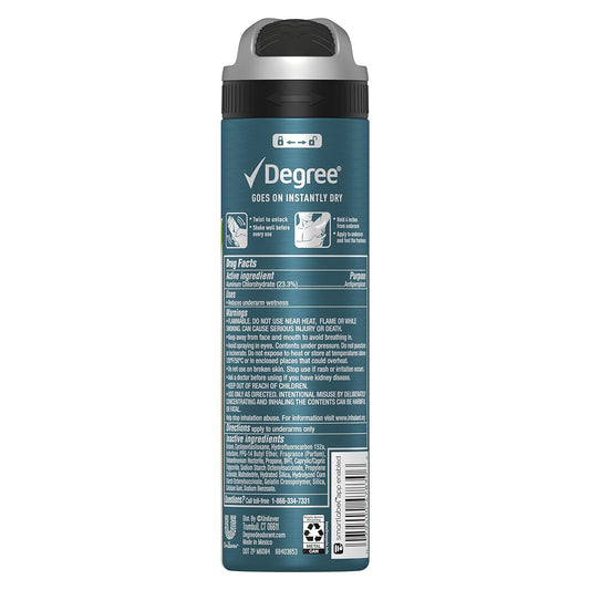 Degree Men Antiperspirant Deodorant Mandarin & Vetiver 3 count Spray 48-Hour Protection 3.8 oz