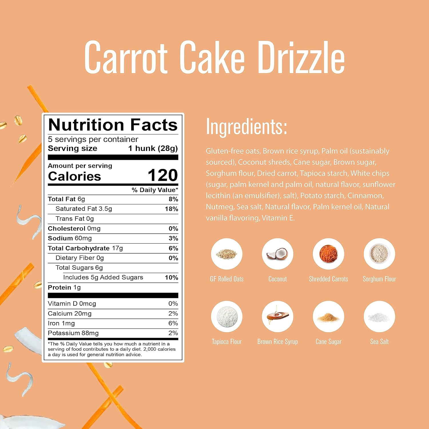 Heavenly Hunks Carrot Cake Drizzle - 5Oz Bag