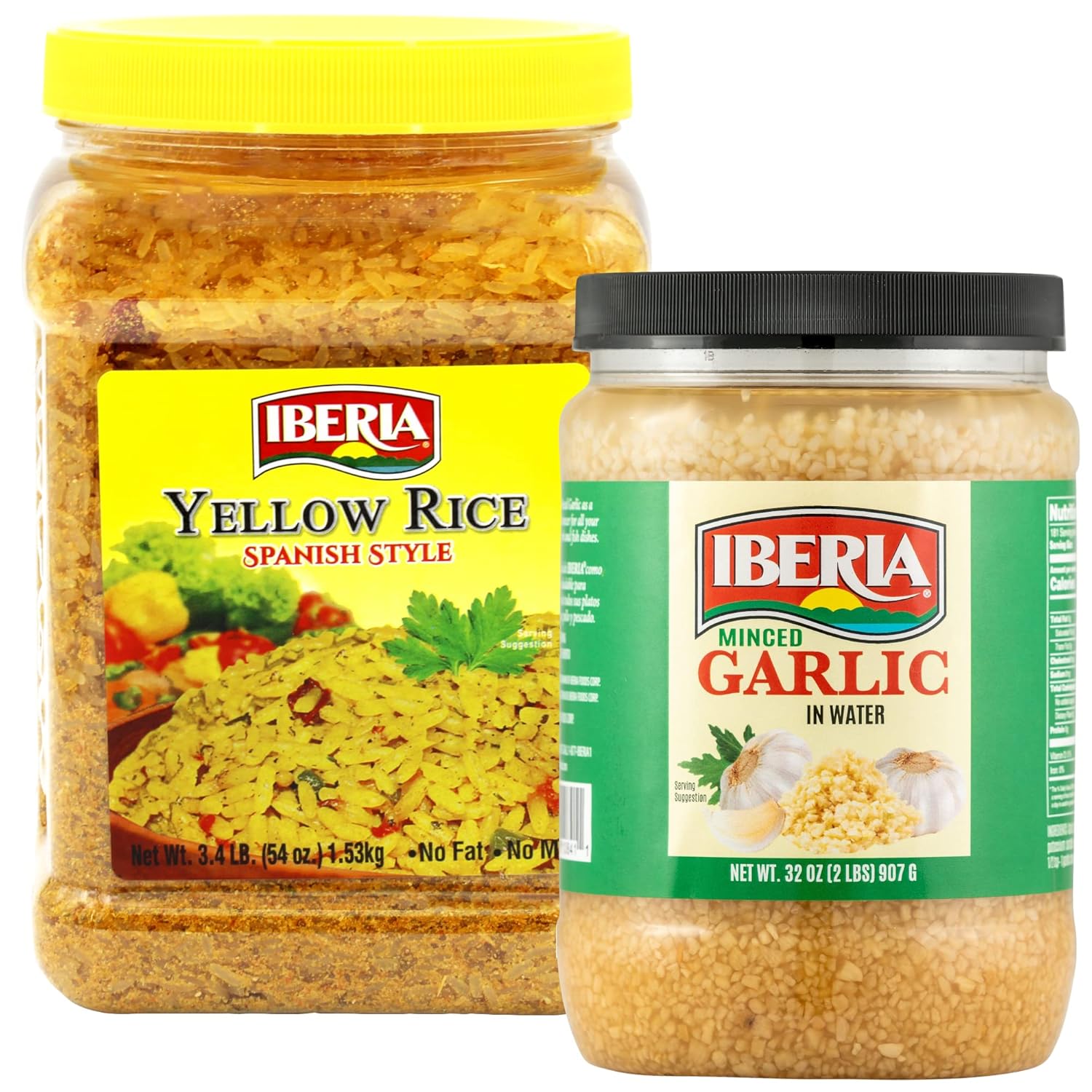 Iberia Yellow Rice 3.4 lb. + Iberia Minced Garlic 32 oz : Grocery & Gourmet Food