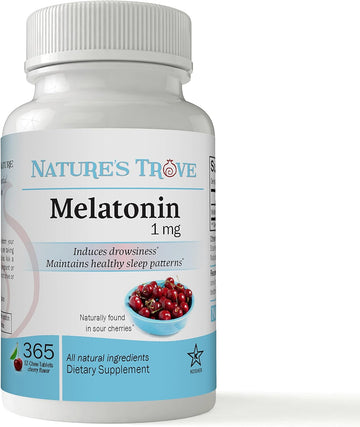 Melatonin 1Mg By Nature'S Trove - 365 Ez-Chew Tablets Cherry Flavor