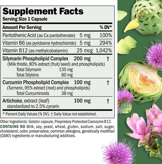 Andrew Lessman Liver Anti-Oxidant Extracts 120 Capsules - Supports The Hard-Working Tissues Of The Liver, Promotes Optimum Liver Health And Function. Milk Thistle, Turmeric And Artichoke Extracts