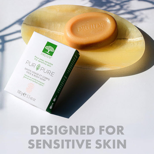 Pur&Pure Face & Body Soap – Natural Skin Care - Organic & Biodegradable Soap Bar – 105 G (3.7 Oz) Odorless