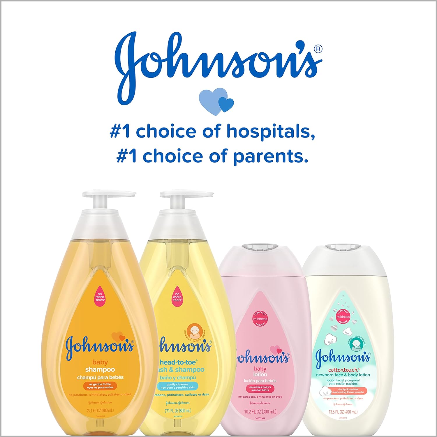 Johnson's Moisturizing Mild Pink Baby Lotion with Coconut Oil for Delicate Baby Skin, Paraben-, Phthalate- & Dye-Free, Hypoallergenic & Dermatologist-Tested, Baby Skin Care, 3.4 Fl. Oz : Baby