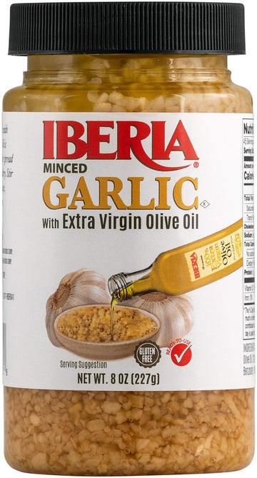 Iberia Minced Garlic With Olive Oil, 8 Ounce (Pack Of 1)