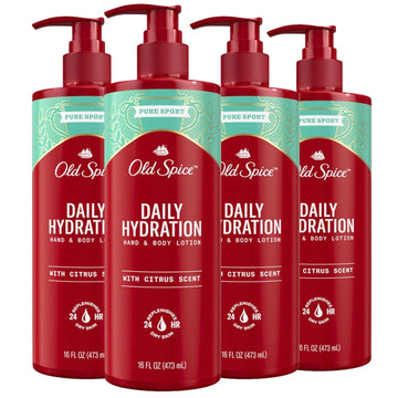 Old Spice Pure Sport Hydration Hand & Body Lotion For Men, Pure Sport With Citrus Scent, 16.0 Fl Oz (Pack Of 4)