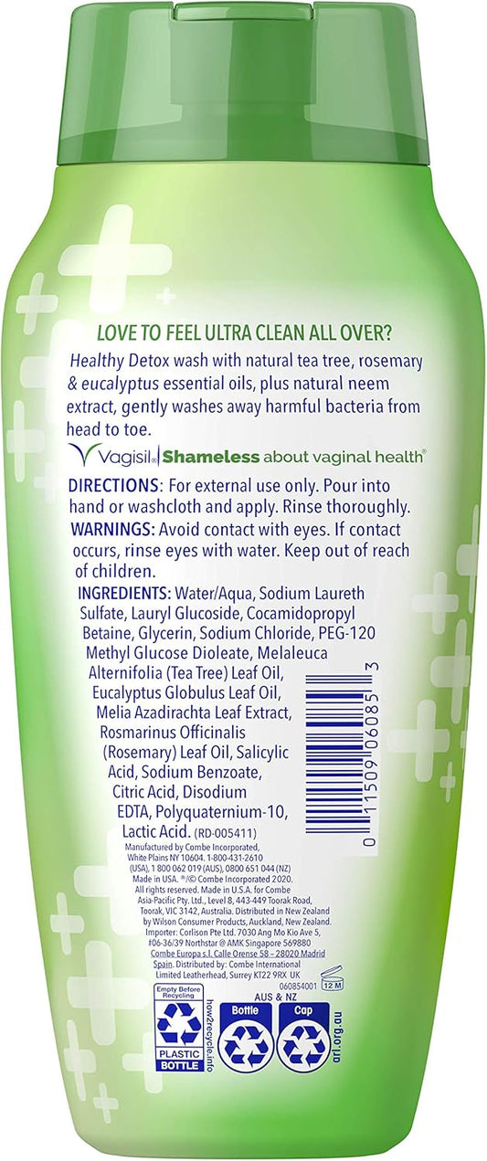 Vagisil Healthy Detox Intimate Wash for Women, Gynaecologist Tested, Hypoallergenic and pH balanced, Plant-Based Ingredients, 354 ml : Amazon.co.uk: Beauty