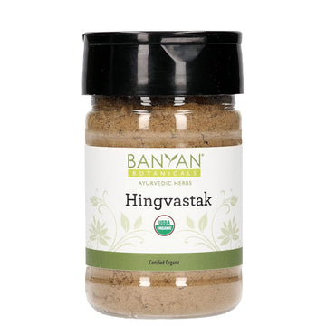Banyan Botanicals Hingvastak Powder ? Organic Hingvastak with Gluten Free Asafoetida & Herbs for Digestion ? Supports a Healthy Digestive Tract* ? Spice Jar ? Non-GMO, Sustainably Sourced, Gluten Free