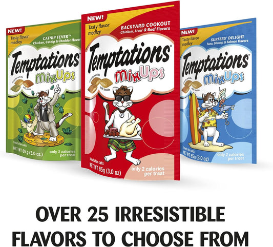 Temptations Cat Treats Variety Bundle, (3) 16 Oz. Tubs