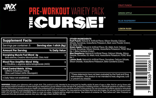 JNX SPORTS The Curse! Pre Workout Supplement - Energy & Focus, Strengt
