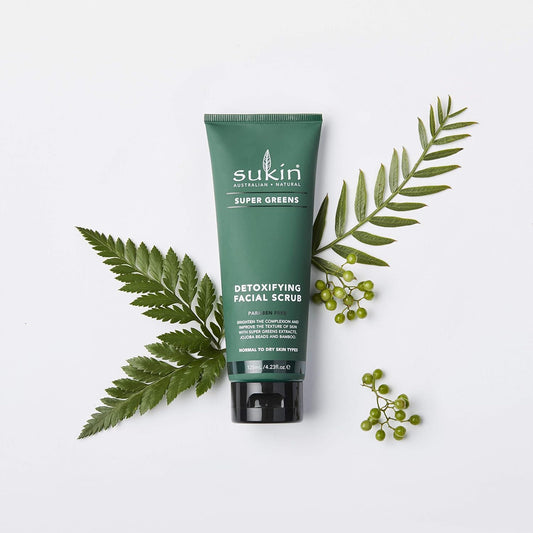 Sukin Super Greens Face Scrub 125Ml - With Kale, Spirulina & Pineapple; Cruelty Free & Vegan Friendly -Polishes Leaving The Skin Smooth And Free Of Impurities