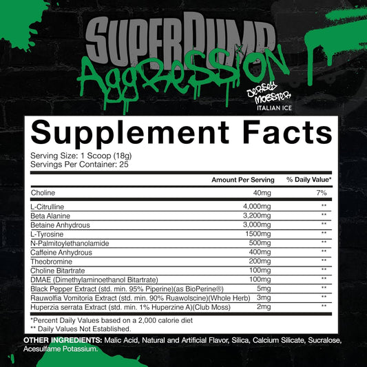 Gaspari Nutrition Superpump Aggression Pre-Workout: Energy, Focus, Endurance, Recovery, Creatine And Caffeine, 25 Servings (Gangsta Grape)
