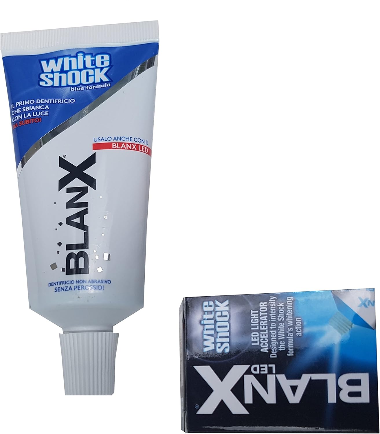 [2 Pack] BlanX White Shock & Protect 50 ml Toothpaste with LED