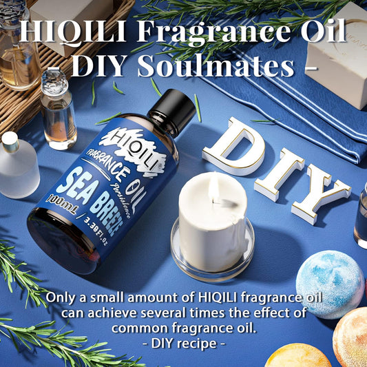 HIQILI Sea Ocean Breeze Fresh Fragrance ?Essential Oil for Diffuser Car Freshie Candle Soap Perfume Lotion Shampoo Making Supplies 3.38 Fl Oz