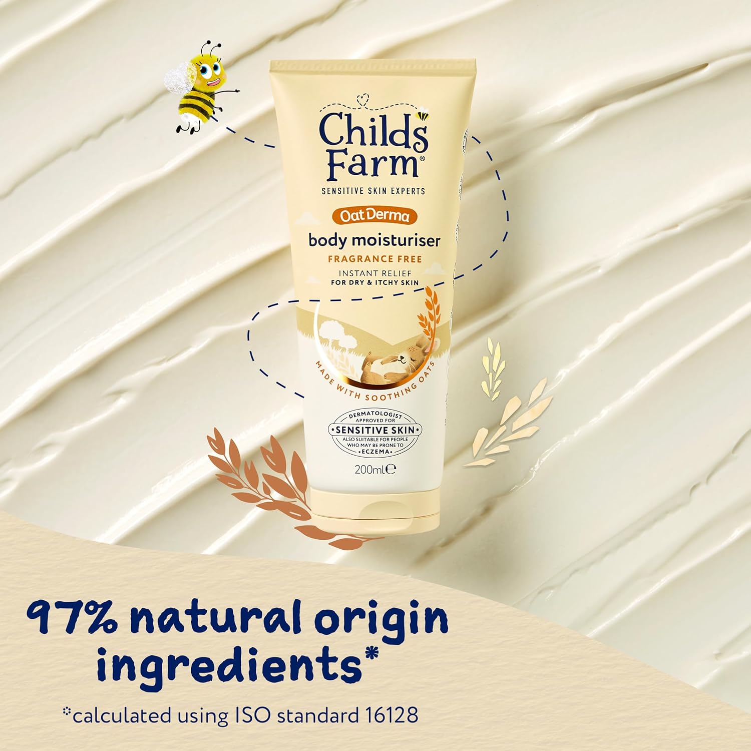 Childs Farm OatDerma Body Moisturiser, Fragrance Free, Soothing Hydration, Sensitive Skin, Emollient, Baby, Kids, 200ml : Amazon.co.uk: Beauty