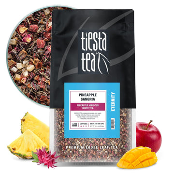 Tiesta Tea - Pineapple Sangria | Pineapple Hibiscus White Tea | Premium Loose Leaf Tea Blend | Low-Caffeinated Fruit Tea | Make Hot Or Iced Up & 200 Cups - 16 Oz Resealable Bulk Pouch