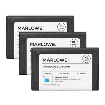 Marlowe. No. 108 Lightly Exfoliating Soap Bar, 7Oz, Polishing, Moisturizing & Cleansing Bar Soap For Men, Made With Natural Ingredients