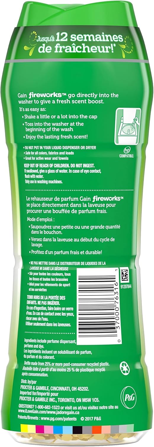 Gain Fireworks Scent Booster Beads For Washer, Original, 10 Oz, 4 Count