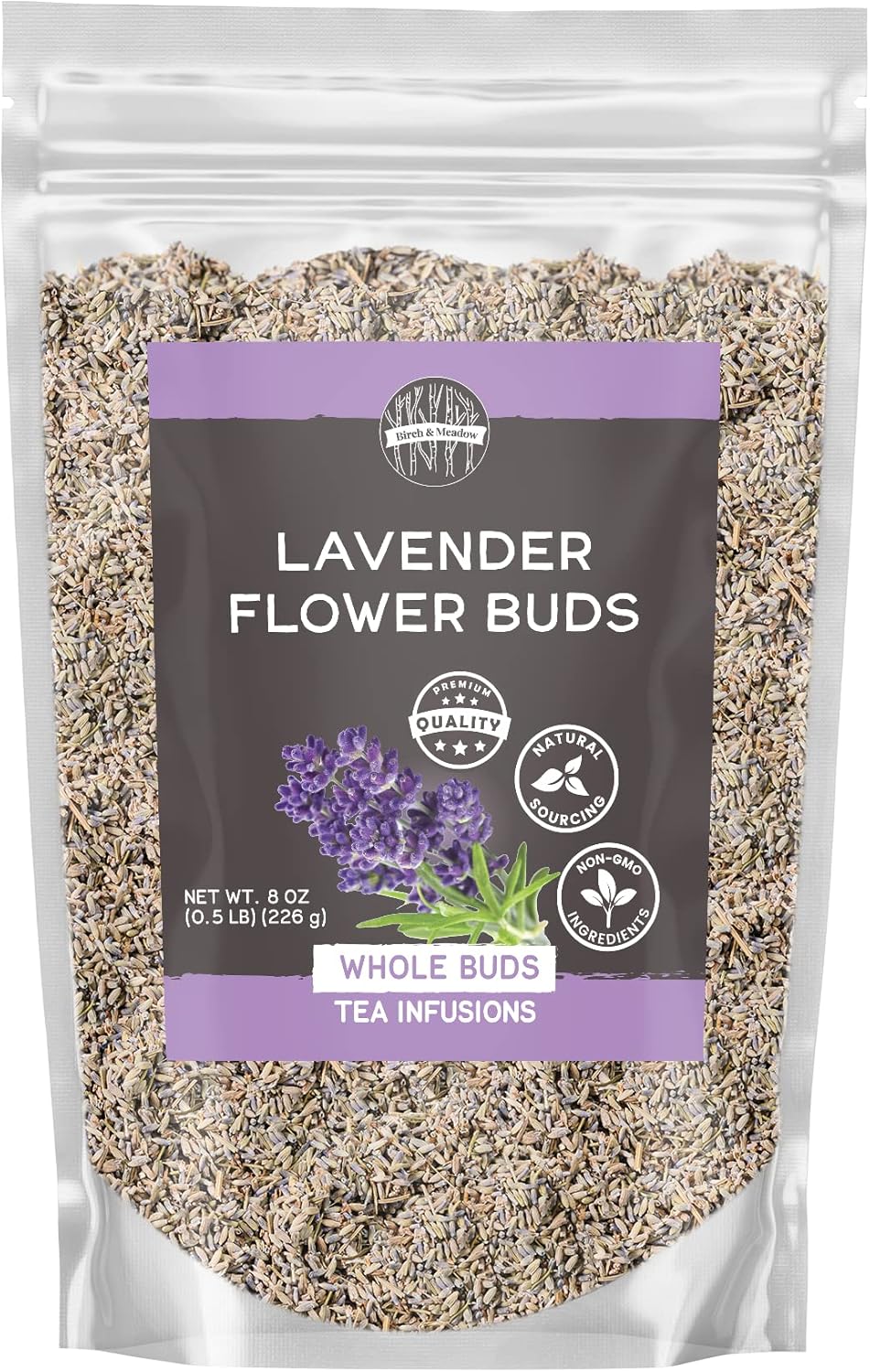 Birch & Meadow Lavender Flower Buds, 8 Oz, Sweet-Smelling Sachets, Home Decor
