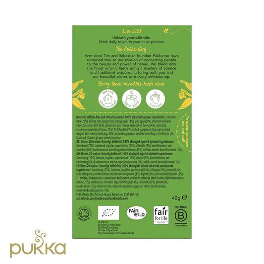 Pukka - Wild Apple & Cinnamon With Ginger Tea - 40G (Case Of 4)