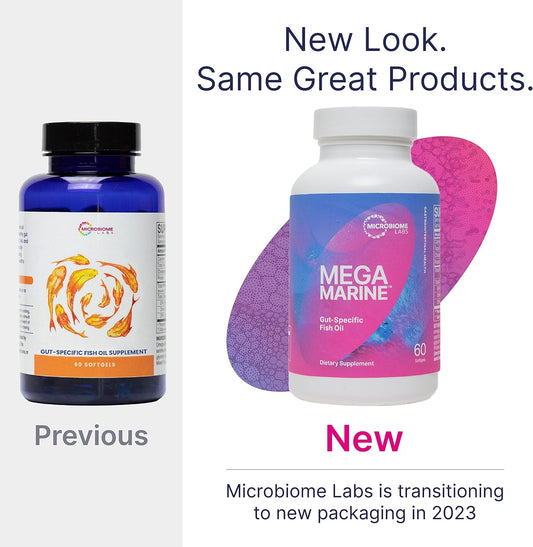 Microbiome Labs MegaMarine Gut Specific Fish Oil - Omega 3 Supplement