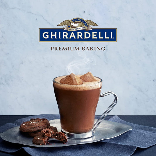 Ghirardelli Double Chocolate Hot Cocoa Mix, 0.85 oz Packets (Pack of 25) with By The Cup Cocoa Scoop