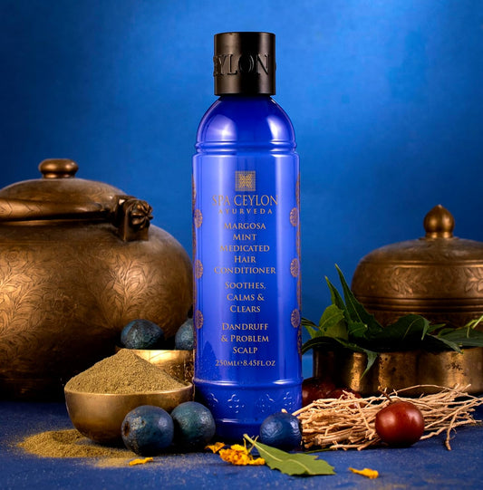Spa Ceylon Margosa Mint Medicated Hair Conditioner, Hydrating, Medicated Haircare, Soothe, Treat, And Control Dandruff And Itchy Scalp