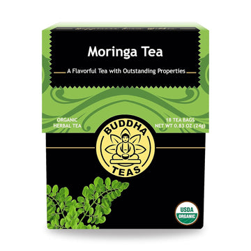 Buddha Teas Organic Moringa Tea - Ou Kosher, Usda Organic, Ccof Organic, 18 Bleach-Free Tea Bags