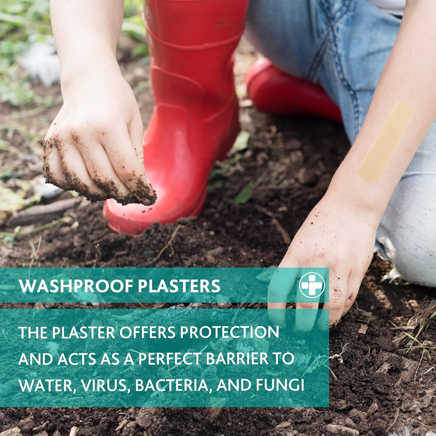 Dependaplast Washproof Plasters Assorted, Flexible PU Plastic Film, Secure Adhesive, Breathable, Waterproof - Box of 100 : Amazon.co.uk: Health & Personal Care