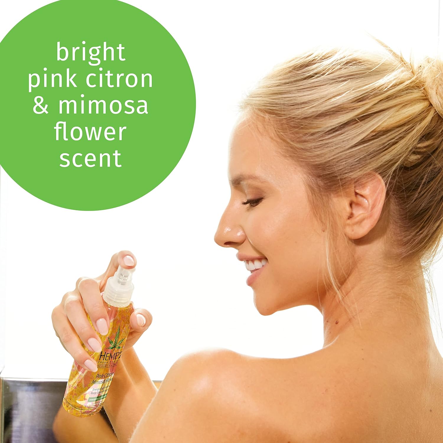 Hempz Fresh Fusions Pink Citron & Mimosa Flower Energizing Herbal Body Mist & Refresher, 4.4 Fl Oz : Beauty & Personal Care