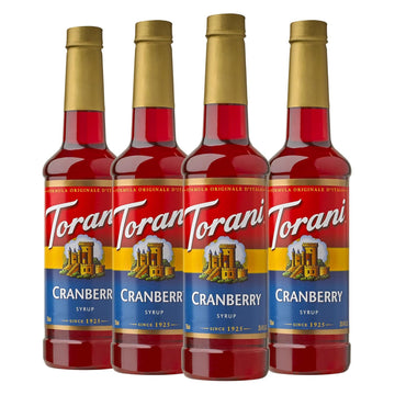 Torani Flavored Drink Syrup, Cranberry, 25.4 Fl Oz (Pack Of 4)