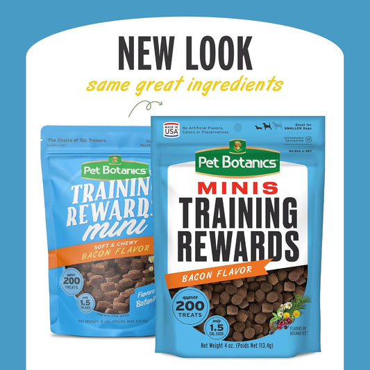 Pet Botanics Training Rewards Mini Treats For Dogs, Bacon, 4 Oz
