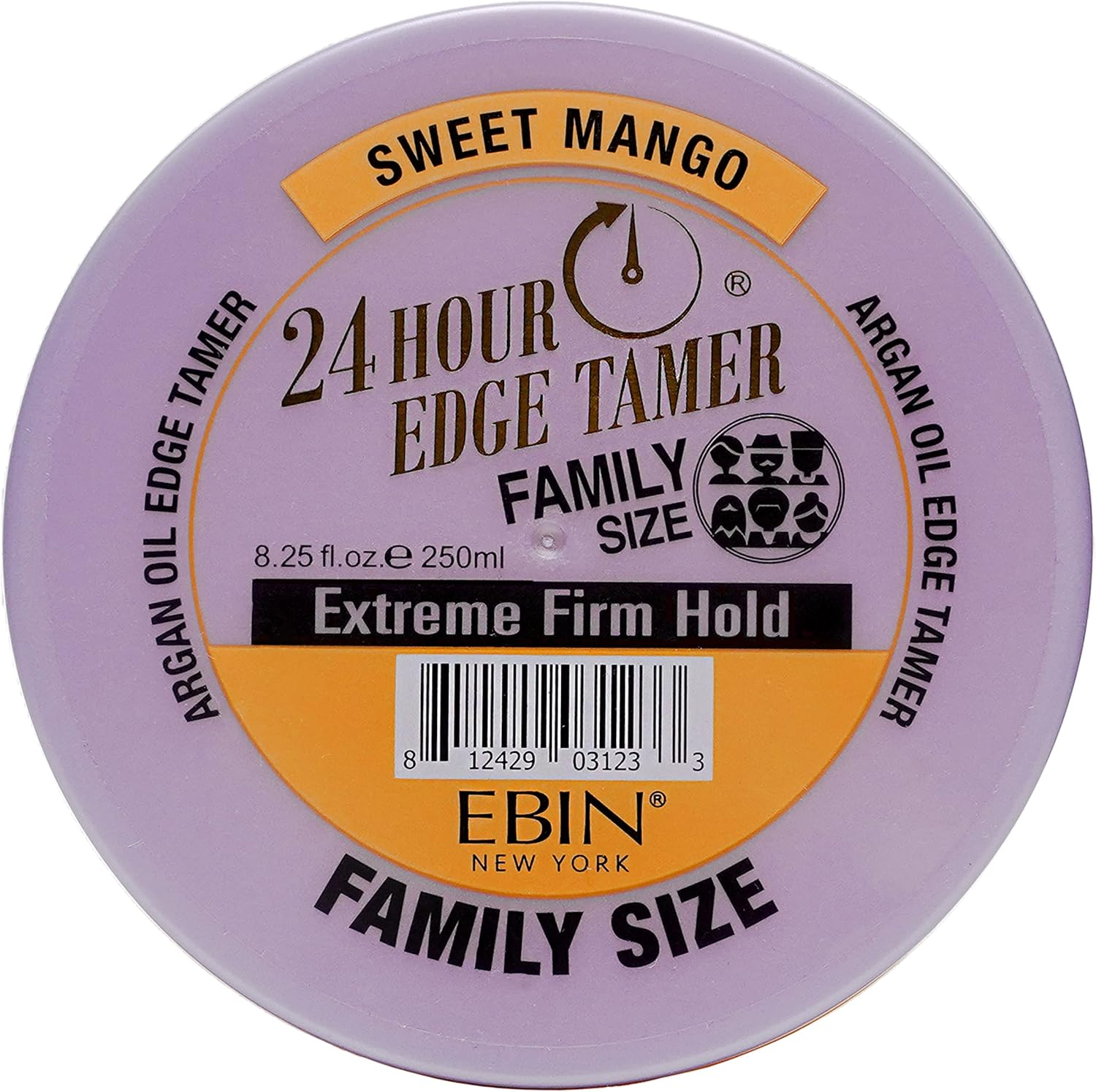 Ebin New York 24 Hour Edge Tamer Refresh – Extreme Firm Hold, 8.25 Oz, Sweet Mango – No Flaking, No White Residue, Shine And Smooth With Argan Oil & Castor Oil